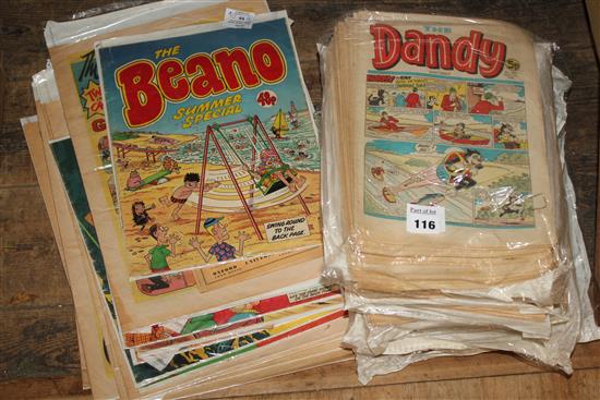 Collection of Dandy, Beano, Beezer, Victor Valoor & other comics from 1970s & 80s